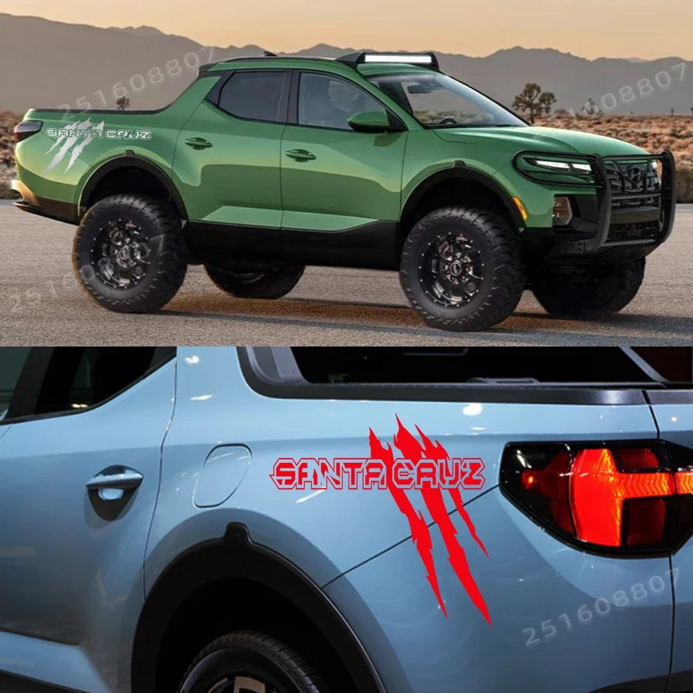 Claw Style Truck Bed Side Decal for Hyundai Santa Cruz | Body Graphic Vinyl Sticker 2-Pack
