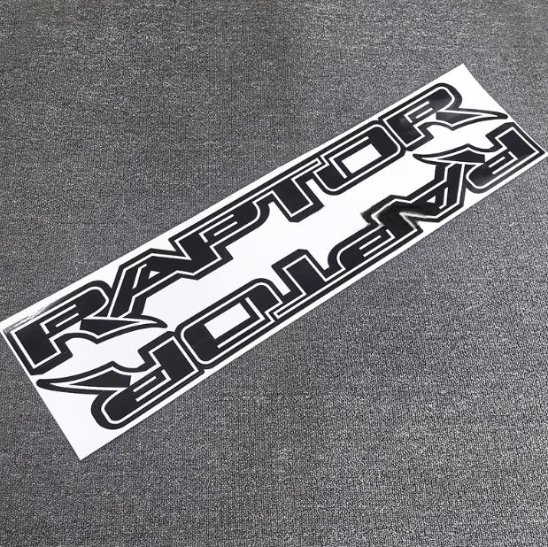 Raptor Bed Winglet Letter & Hood Stripe Sticker | 2-Piece Auto Styling Decal