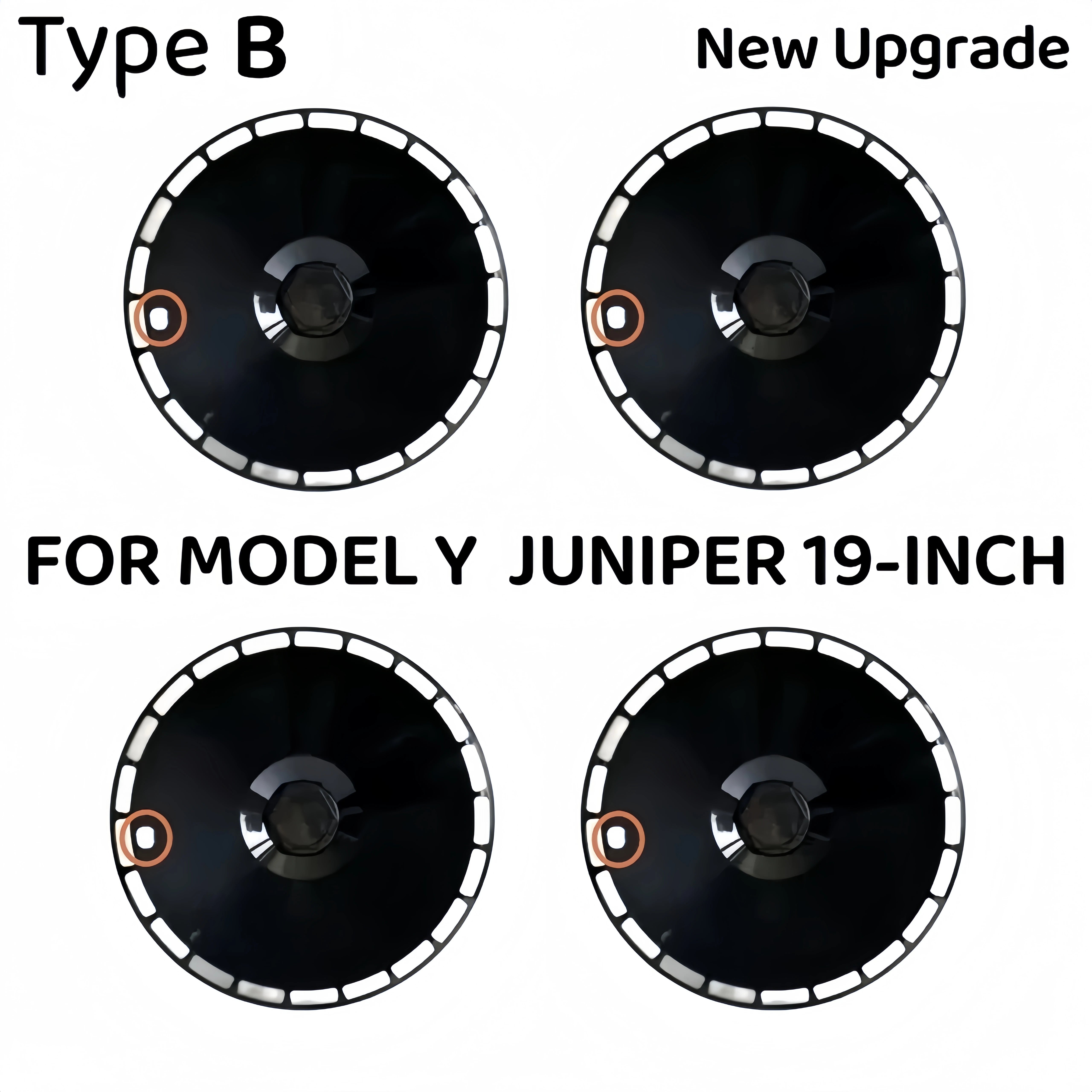 19" Performance Replacement Hub Caps for Tesla Model Y (2020–2024) | 4-Piece Wheel Cover Set