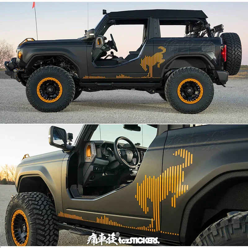 Personalized Custom-Made Exterior Vinyl Decal Kit for Ford Bronco | KK Film Body Wrap