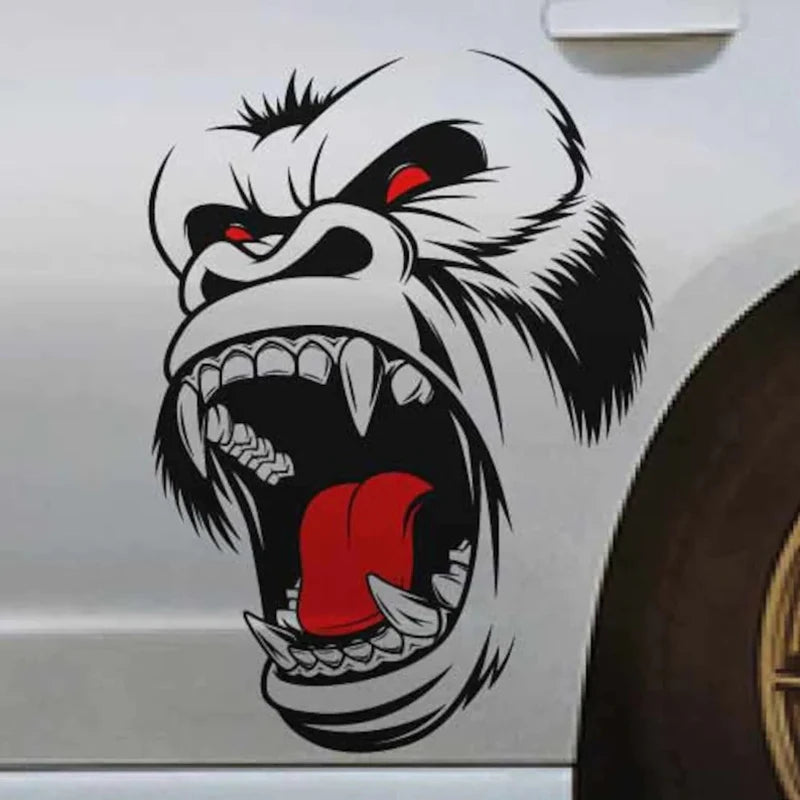 Gorilla King Kong Car Stickers - Large Side, Hood, Door, Truck Bed Vinyl Decals for SUV & Pickup