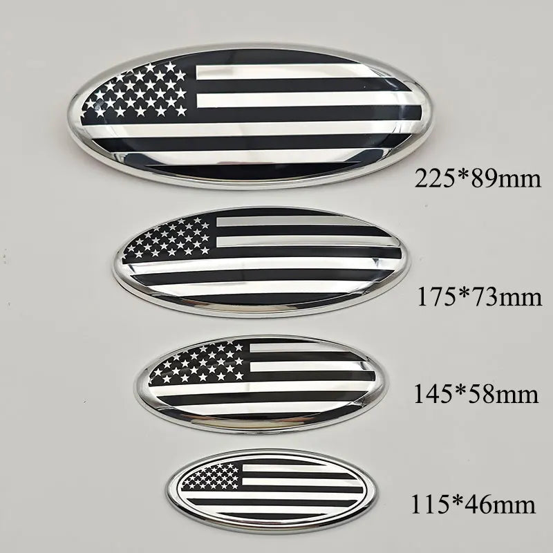 American Flag Rear Trunk / Front Grille Emblem Badge for Ford | ABS Aluminum Sticker