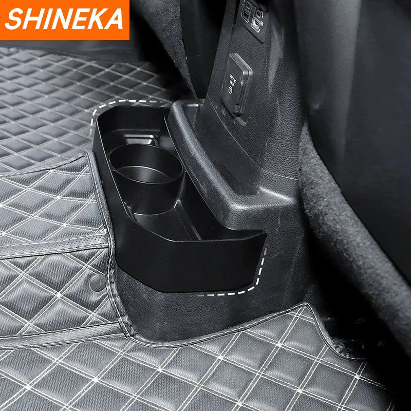 Rear Seat Cup Holder Mount & Storage Box Organizer for Jeep Wrangler | Shineka ISO9001 ABS