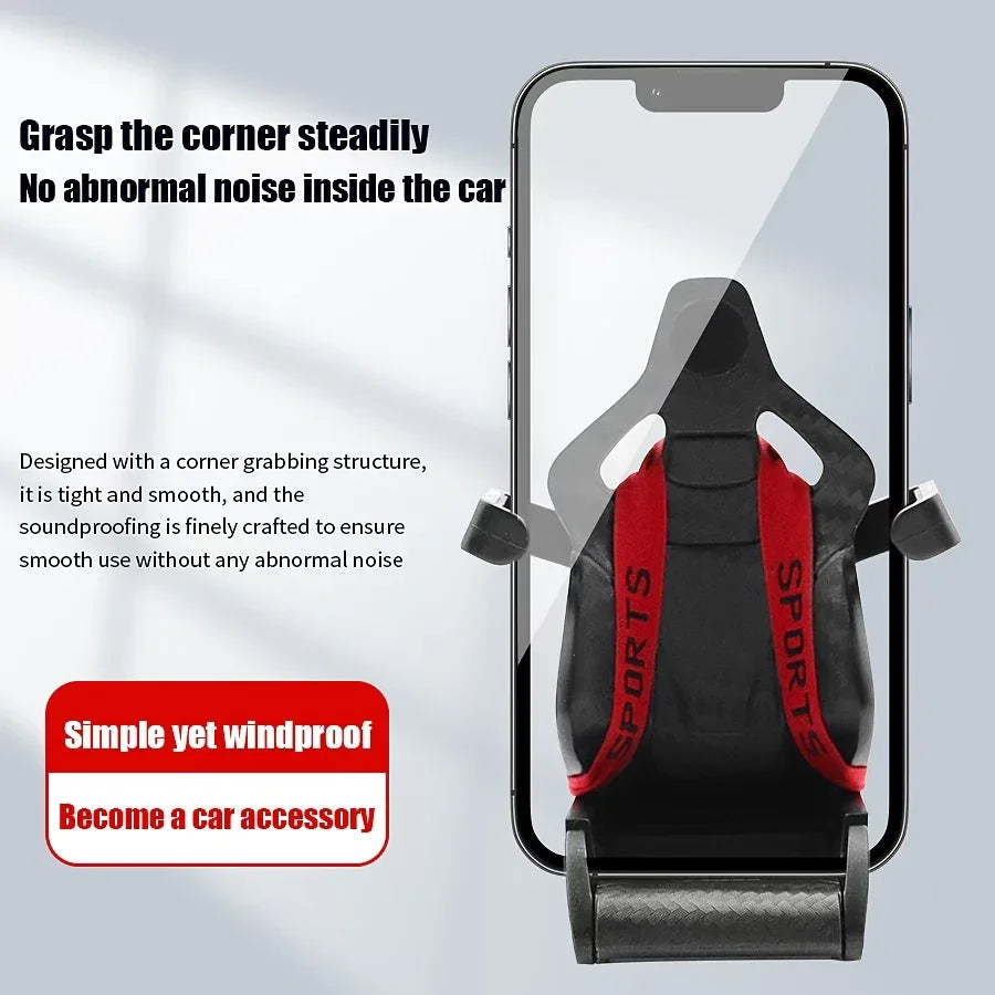 2025 Universal car phone holder creative automotive products racing seats phone holder hot selling fixed holder