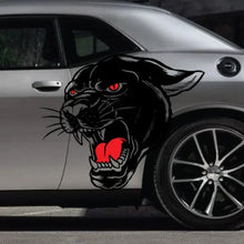 Cargar imagen en el visor de la galería, Dodge Challenger Hellcat Vintage Running Cat Tribal Tattoo Door Decal – Vinyl Graphic | 7 Designs, Left / Right / Both Sides