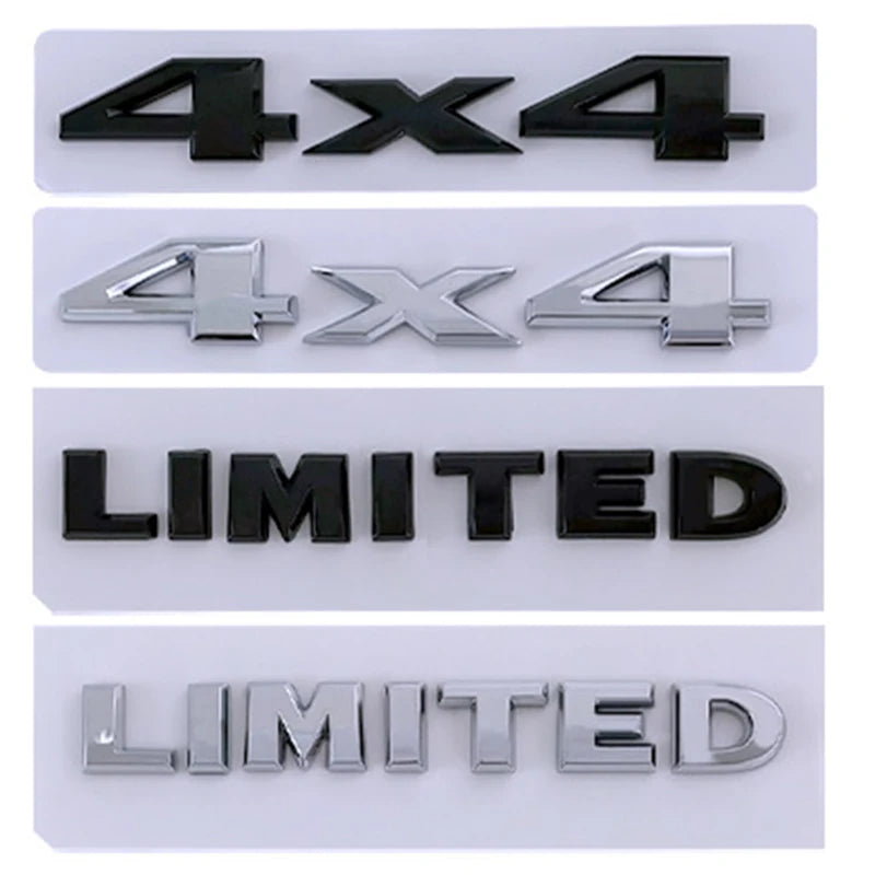 3D Metal Jeep 4x4 / Limited Letters Trunk Emblem Badge Sticker | Grand Cherokee Logo
