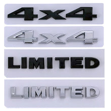 Cargar imagen en el visor de la galería, 3D Metal Jeep 4x4 / Limited Letters Trunk Emblem Badge Sticker | Grand Cherokee Logo