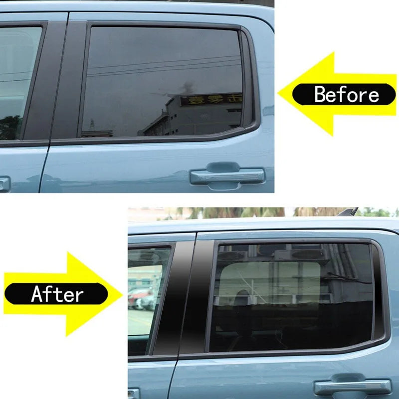 Car Pillar Posts Door Window Trim Cover Stickers Decal for Ford Maverick Keyless 2022 2023