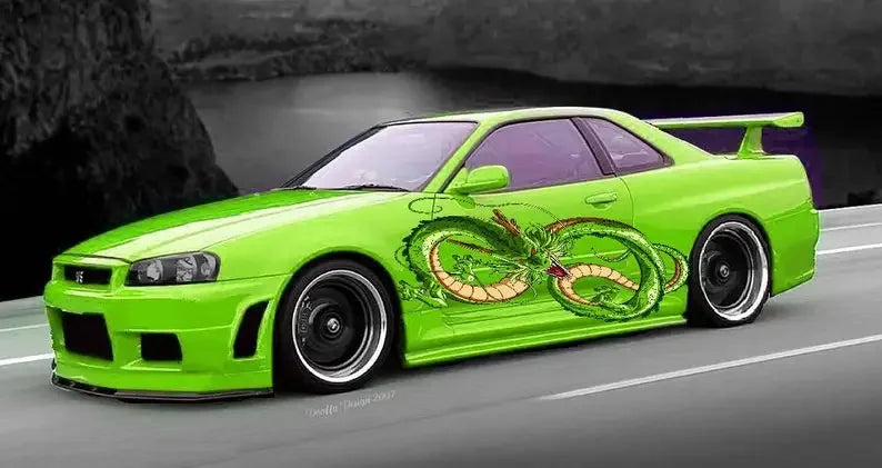 Shenron Chinese Dragon Car Livery - Large Side Vehicle Graphics Universal Vinyl Decal