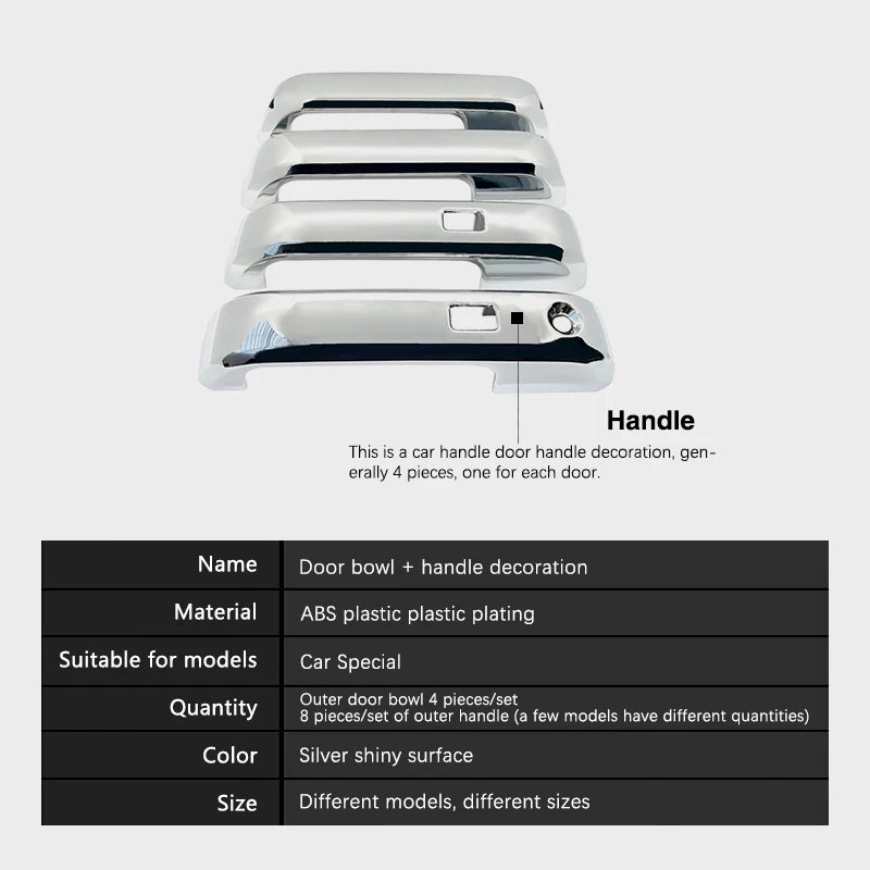 Chrome Smart Door Handle Cover for Ford F-150 (2015–2020) | Exterior Decoration Protective Film