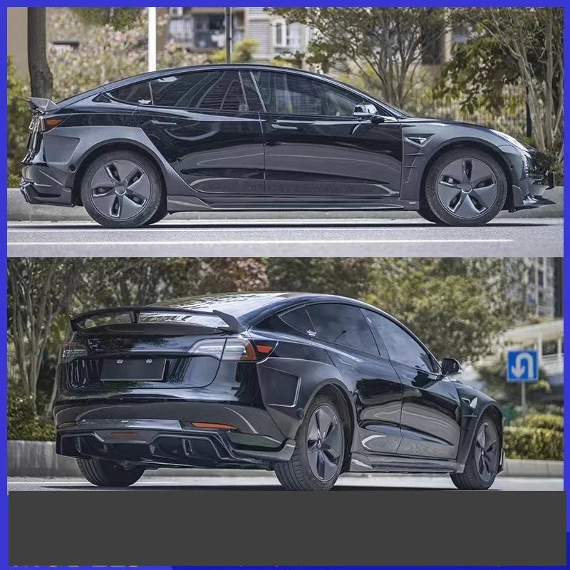 Full Carbon Fiber Body Kit for Tesla Model 3 (2019–2022) | Front Splitter, Eyebrow, Side Skirts & More