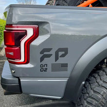 Load image into Gallery viewer, FP Performance USA Flag Bedside Decal for Ford F-150 / F-250 Raptor (Gen 1, 2 &amp; 3) | Vinyl Sticker Pair