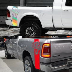 Dodge RAM Bed Side Graphic Kit – Pickup Truck Vinyl Decal Set (2 Pcs) | 1500, 2500, 3500, Rebel, TRX | 12 Finishes