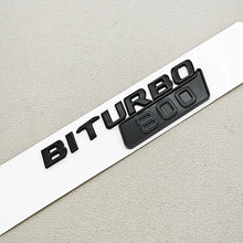 Cargar imagen en el visor de la galería, Gloss Black BITURBO 800 / 900 Side Fender Emblem Decal for Mercedes-Benz AMG | Badge Sticker