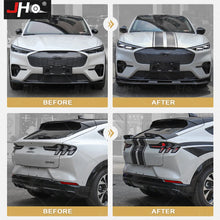 Load image into Gallery viewer, Ford Mustang Mach-E Hood &amp; Body Stripe Decal Kit – 3D Carbon Fiber Vinyl (2021–2023)