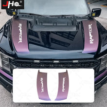 Load image into Gallery viewer, JHO Carbon Grain Front Bonnet &amp; Side Hood Stripe for Ford F-150 Raptor | Engine Vinyl