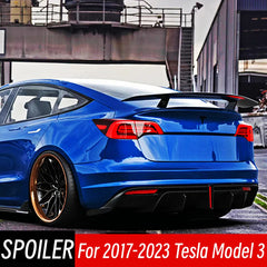 Real Carbon Fiber GT-Style Rear Trunk Lid Lip Spoiler for Tesla Model 3 (2017–2023) | Body Kit