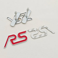 3D Metal RS Logo Badge | Grille, Fender & Trunk Sticker for Ford Fiesta / Focus RS