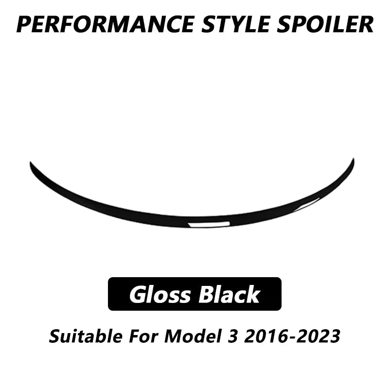 Performance-Style ABS Rear Trunk Spoiler for Tesla Model 3 / Model 3 Highland / Model Y (2018–2026)