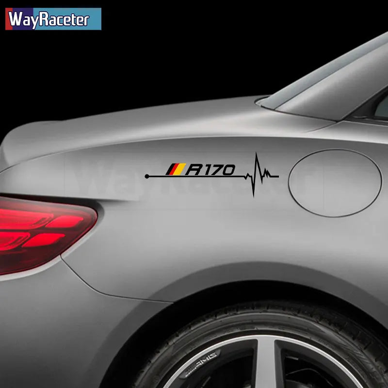 2-Piece Reflective Germany Flag Vinyl Decal Window Sticker for Mercedes-Benz SLC / S-Class | Wayraceter