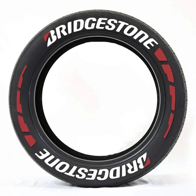3D Rubber Permanent Tire Letter Sticker | Waterproof Wheel Decal