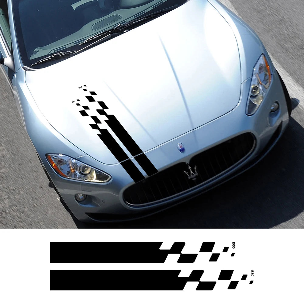 Hood Engine Racing Sport Decal Sticker for Audi / BMW / Mercedes / Ford | Auto Tuning Vinyl