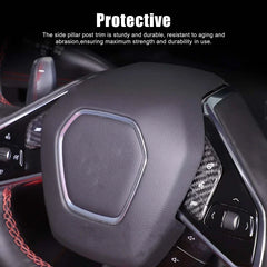 Real Carbon Fiber Steering Wheel Trim for Corvette C8 Stingray / Z51 / Z06 (2020–2024) | ISO9001