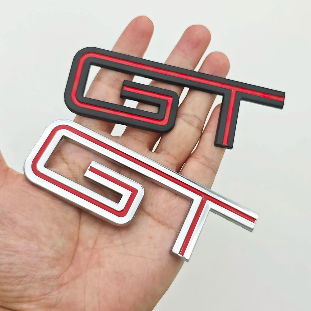3D Chrome Metal GT Logo Trunk Badge | Ford F-150 / Mustang / Explorer / Ranger Decal
