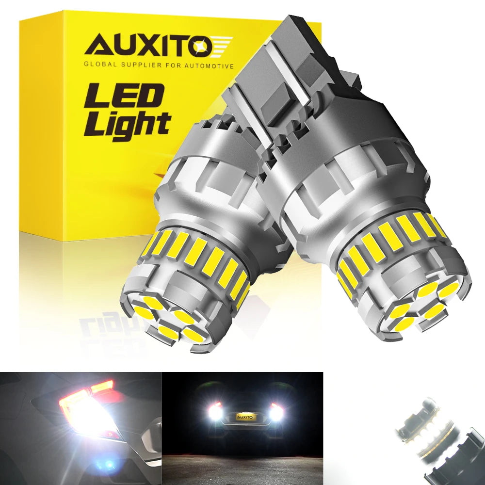 AUXITO T20 7443 W21/5W 6500K Canbus LED | 2pc Parking Brake Signal