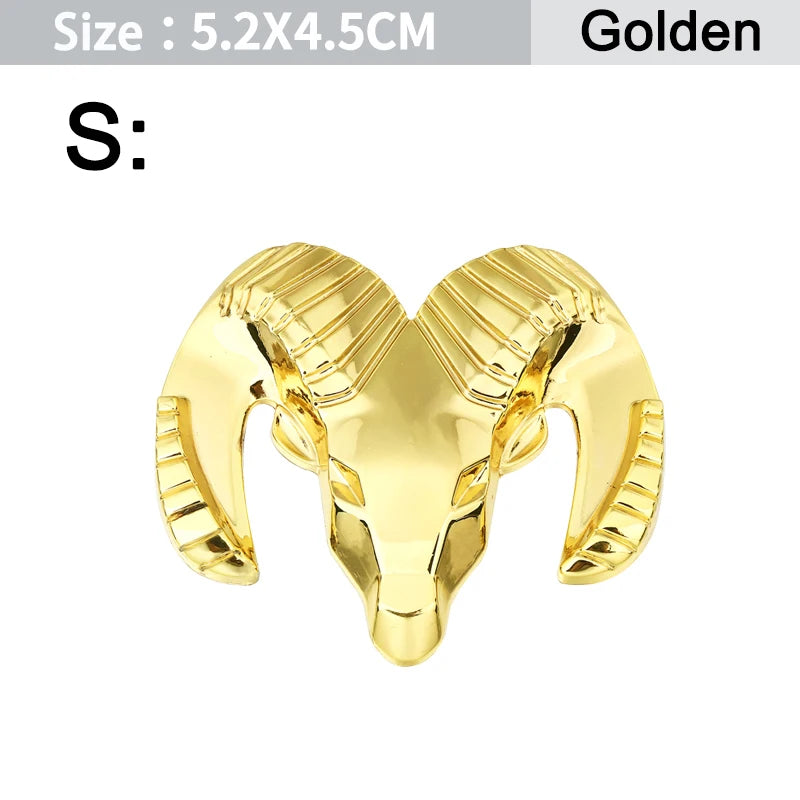 3D Metal Chrome Ram Head Emblem Badge for Dodge | Car Body Rear Trunk Styling Sticker