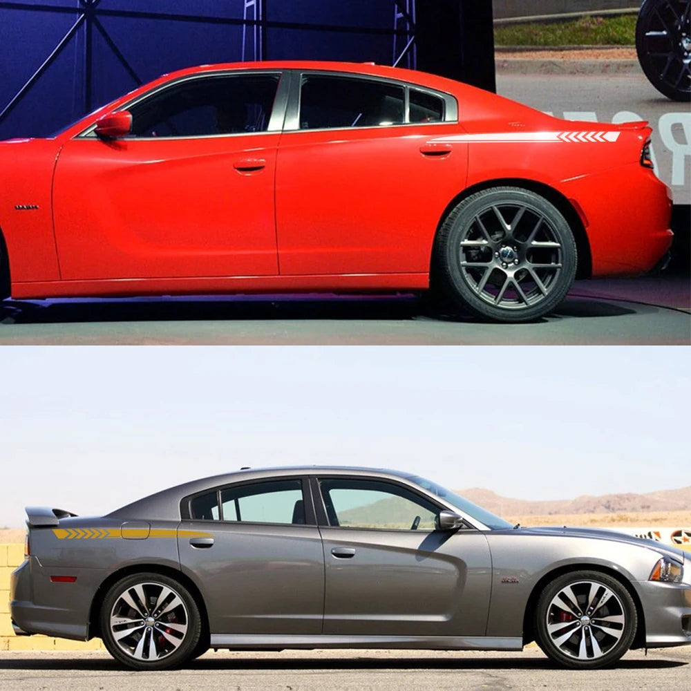 Car Side Stickersfor Dodge Charger SXT GT R/T SCAT PACK WIDEBODY Tuning Auto Accessories Sport Stripes Vinyl DIY Decor Decals