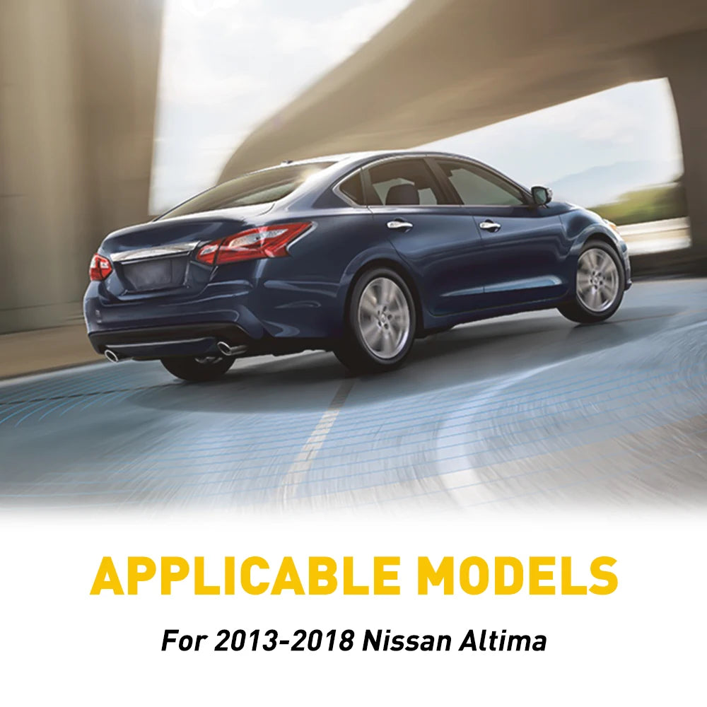 Gloss Piano Black Pillar Posts for Nissan Altima (2013–2018) | 6pc