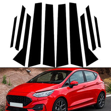 Load image into Gallery viewer, Glossy Black Pillar Post Door Window Trim for Ford Fiesta (2008–2019) | 10-Piece Column Cover