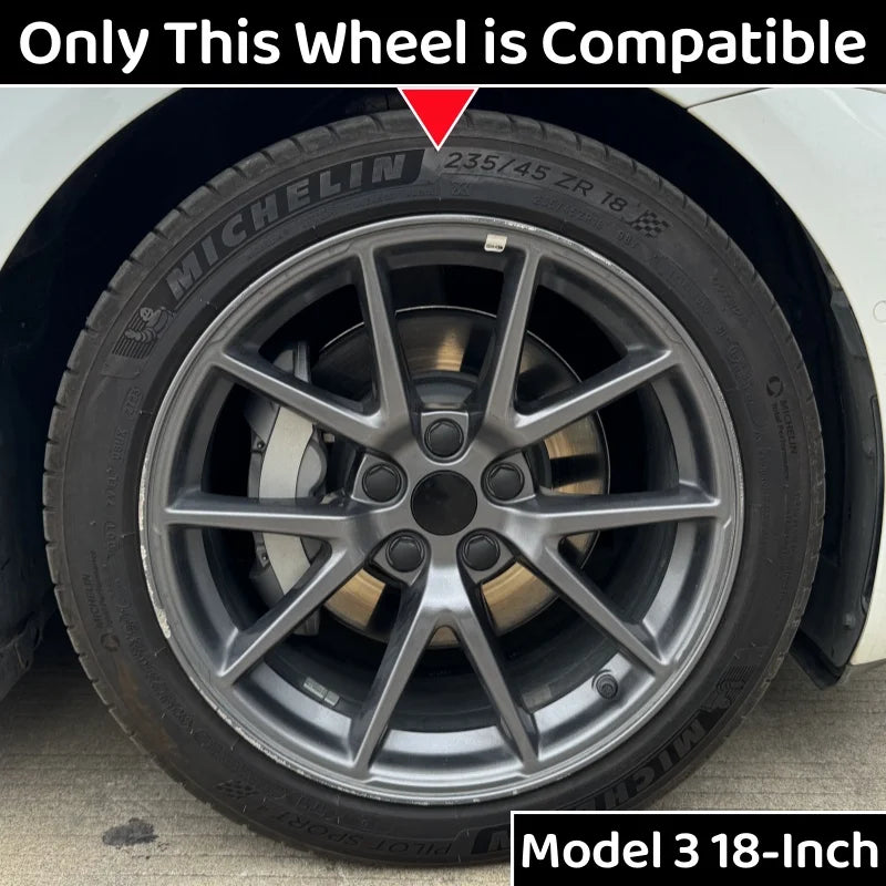 18" High Performance Replacement Hub Cap for Tesla Model Y (2020–2024) | 4-Piece Wheel Cover