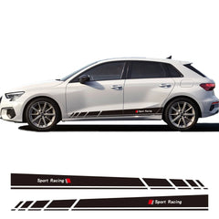 Sport Racing Door Side Edge Decal for Audi A3 / S3 / RS3 (8V, 8P, 8Y, 8L) | 2-Piece Vinyl Sticker