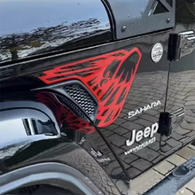 Cargar imagen en el visor de la galería, Eagle, Mountain Topo &amp; Honeycomb Fender Vent Decal for Jeep Wrangler JL / Gladiator JT (2018–2023) | Vinyl Graphics