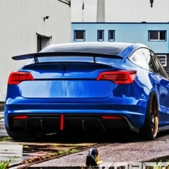 Real Carbon Fiber GT-Style Rear Trunk Lid Lip Spoiler for Tesla Model 3 (2017–2023) | Body Kit