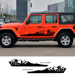 Door Side Vinyl Film Decal for Jeep Wrangler Unlimited Sport / Rubicon 392 / Gladiator | 2-Piece Sticker