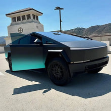Load image into Gallery viewer, Precut Color Change PPF for Tesla Cybertruck (2024–2026) | DIY Black &amp; Glacier Blue PET Film
