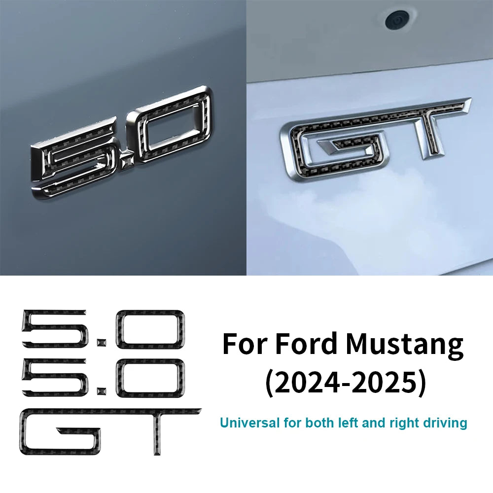 Real Soft Carbon Fiber Rear Panel Trim for Ford Mustang GT (2024-2026) | LHD & RHD