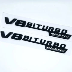 V8 Biturbo 4MATIC Fender Emblem for Mercedes C63S/E63S | Side Badge
