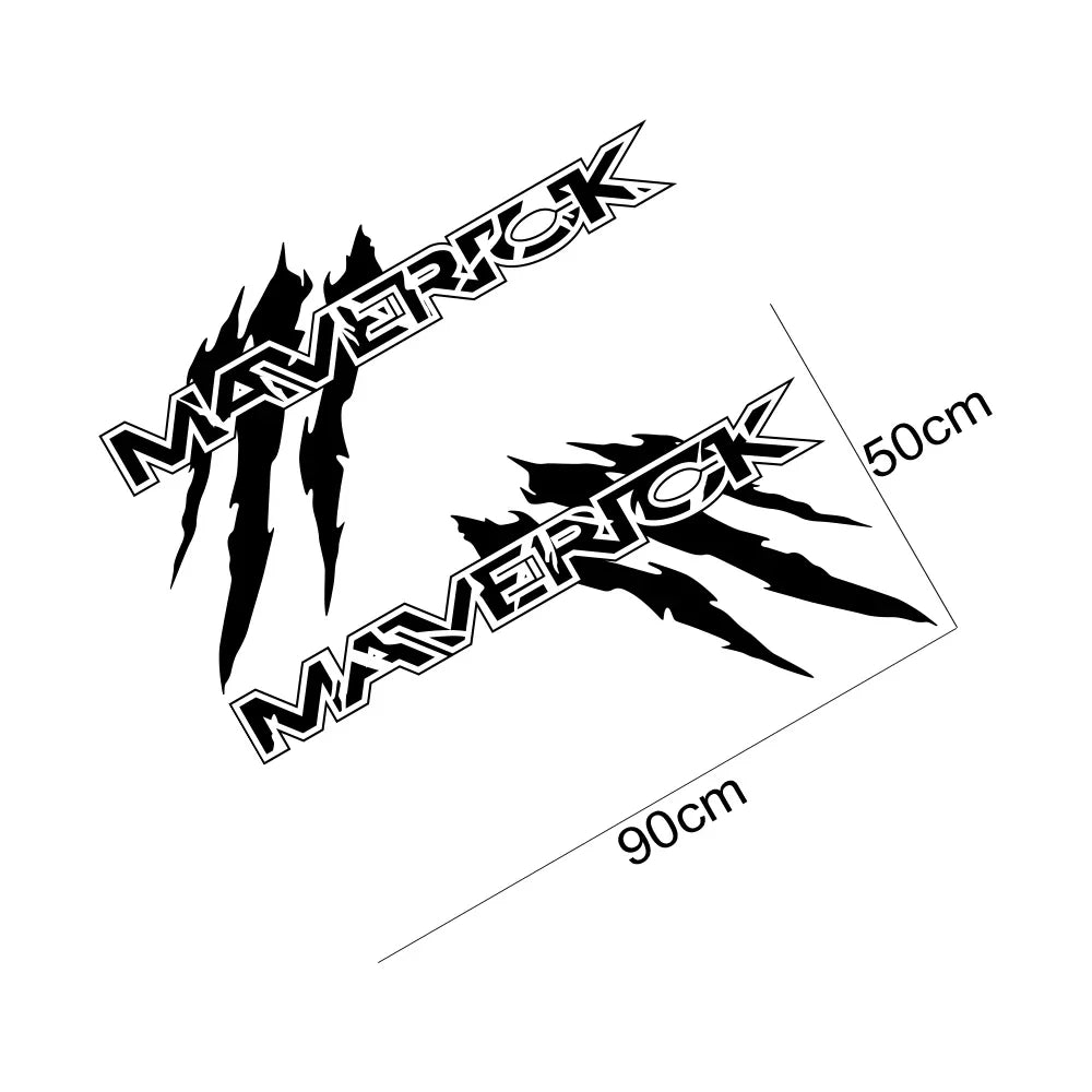 Ford Maverick Claw Style Pickup Bed Side Graphic Kit – Vinyl Decal (2 Pcs) | XLT, XL, V8 | 4 Sizes, 11 Finishes