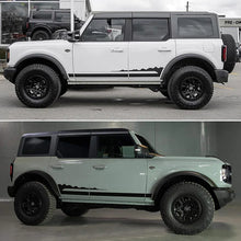 Load image into Gallery viewer, Matte Black Wildtrak Hood &amp; Mountain Waistline Stripe Decal for Ford Bronco (2021–2023) | Off-Road Vinyl