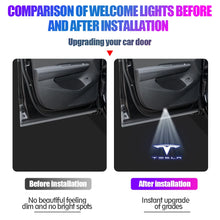 Load image into Gallery viewer, 2-Piece Car Door LED HD Projector Puddle Lights for Tesla Model S (2012–2020) | Welcome Lights