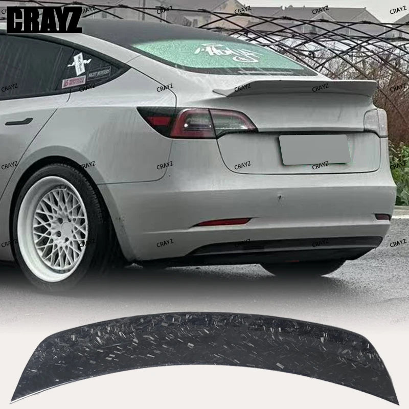 IPM GT-Style Real Carbon Fiber Rear Trunk Spoiler for Tesla Model 3 (2017–2022) | Sport Lid Wing