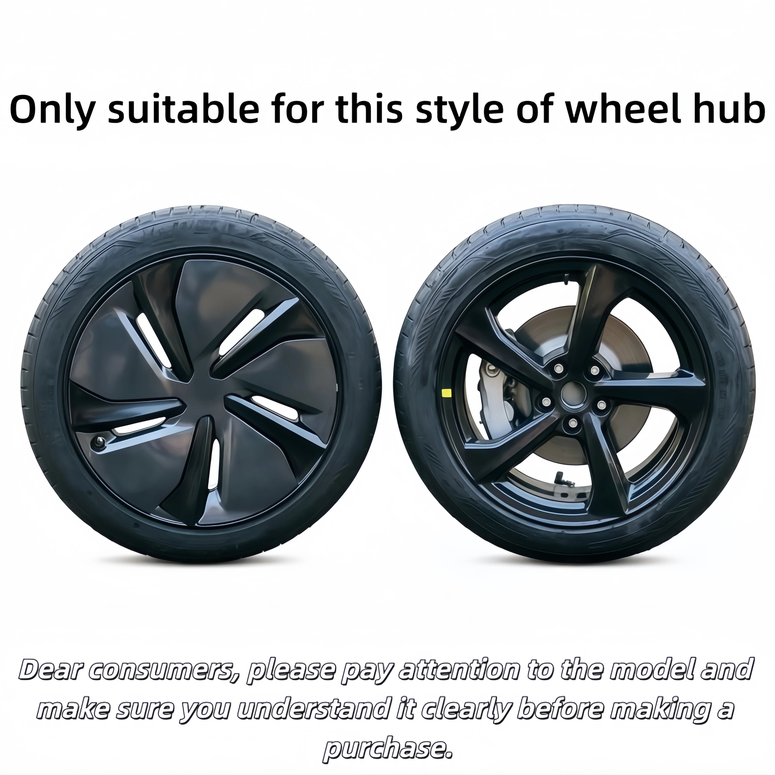 19" Performance Replacement Hub Caps for Tesla Model Y (2020–2024) | 4-Piece Wheel Cover Set