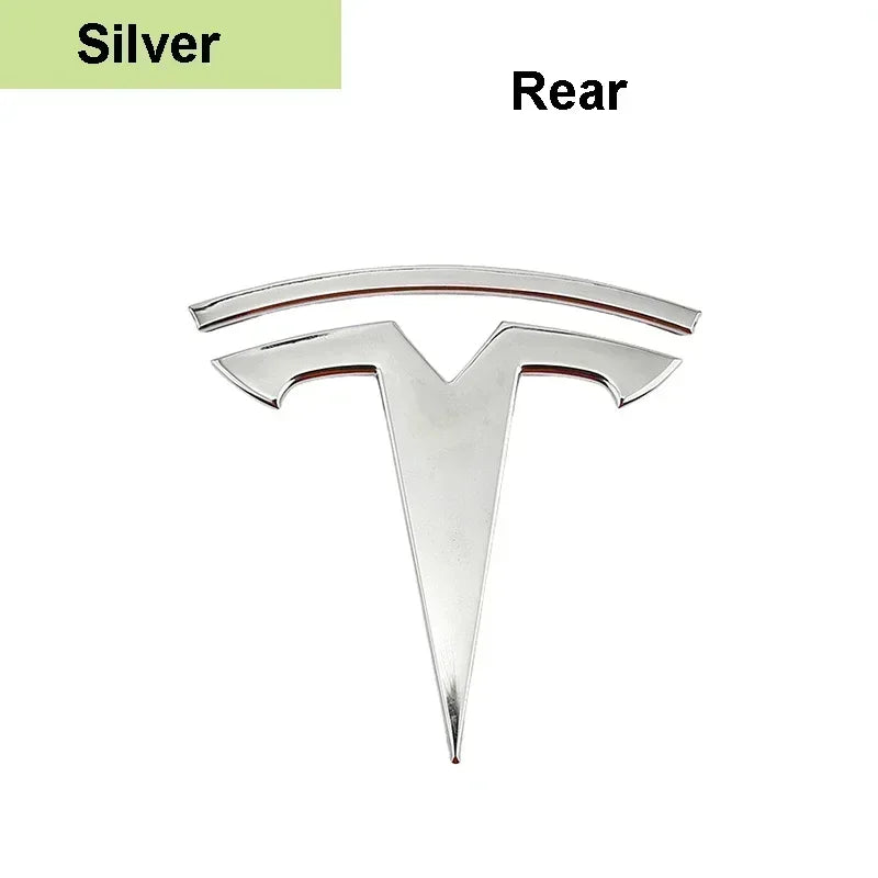 For Tesla Model 3 Mode Y Zinc Alloy Car Front Hood Logo Sticker Styling Auto Body Rear Trunk Emblem with Radian Accessories
