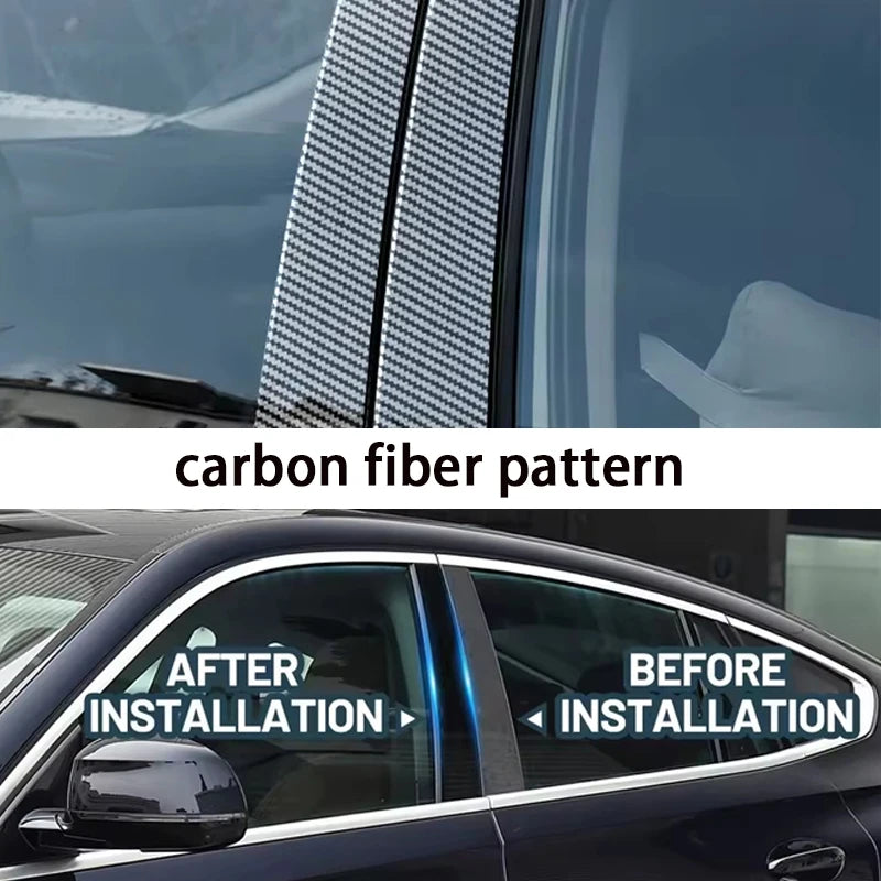 Fit For Jeep Cherokee KL 2014-2023 Gloss Black Door SIde Decor Pillar Post Window Moulding Trim Stiker Cover Accessories Set