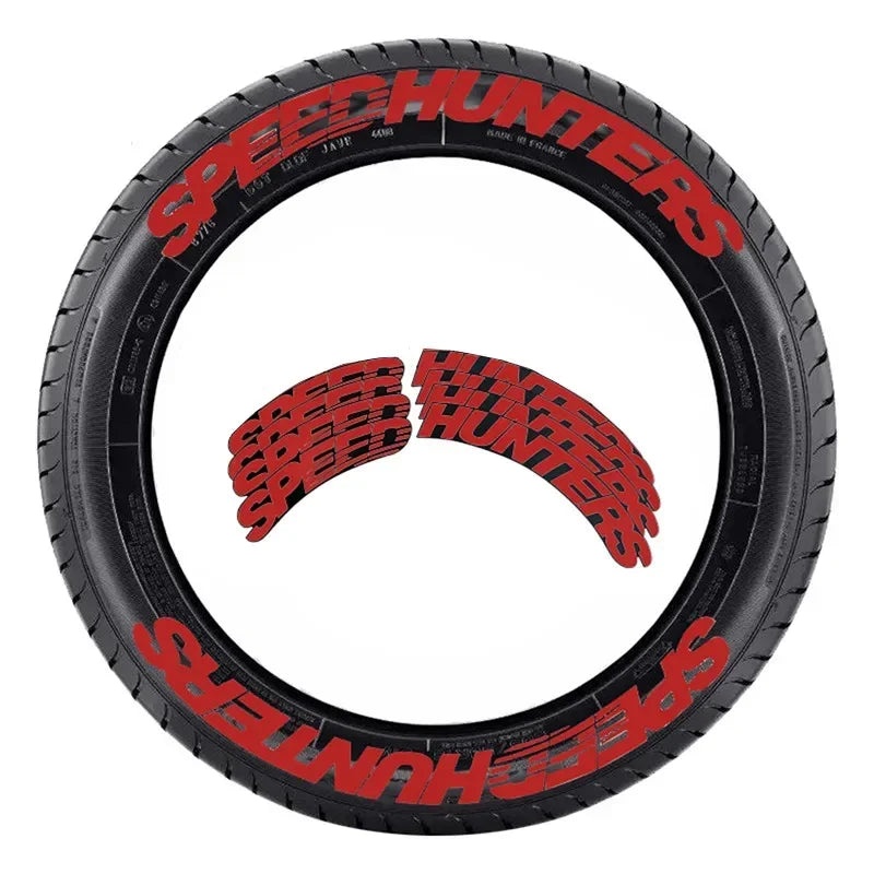 3D PVC Waterproof Tire & Rim Letter Decal | Automobile Motorcycle