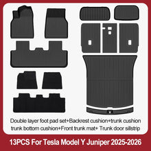 Cargar imagen en el visor de la galería, TPE Floor Mats &amp; Luggage Mat for Tesla Model Y Juniper Premium / Performance (2025+) | All-Weather Set